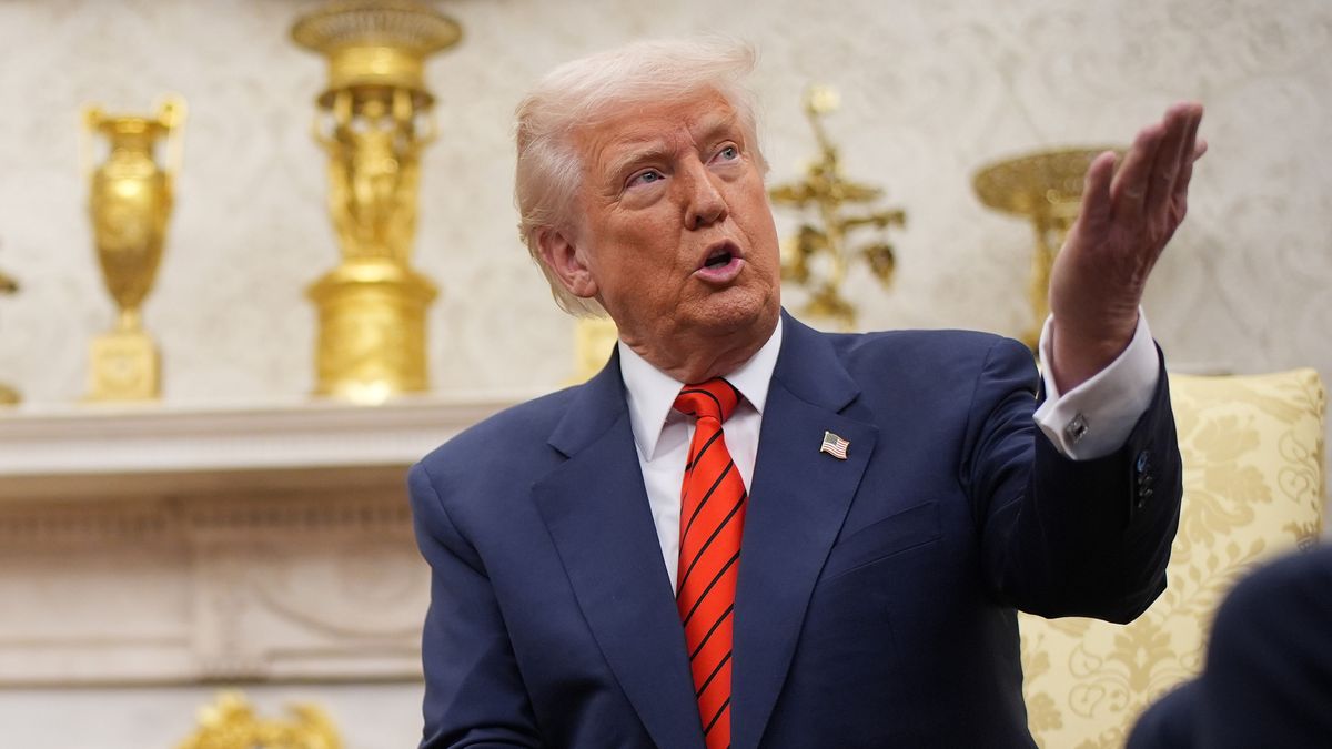 WASHINGTON, DC - MARCH 13: (L-R) NATO Secretary General Mark Rutte and U.S. President Donald Trump hold a meeting in the Oval Office of the White House on March 13, 2025 in Washington, DC. The two leaders met as the Trump administration has once again put the military alliance between the United States and Western Europe in question.  (Photo by Andrew Harnik/Getty Images)