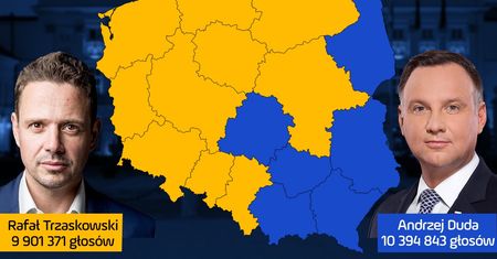 Wyniki wyborów 2020. Tak głosowały województwa