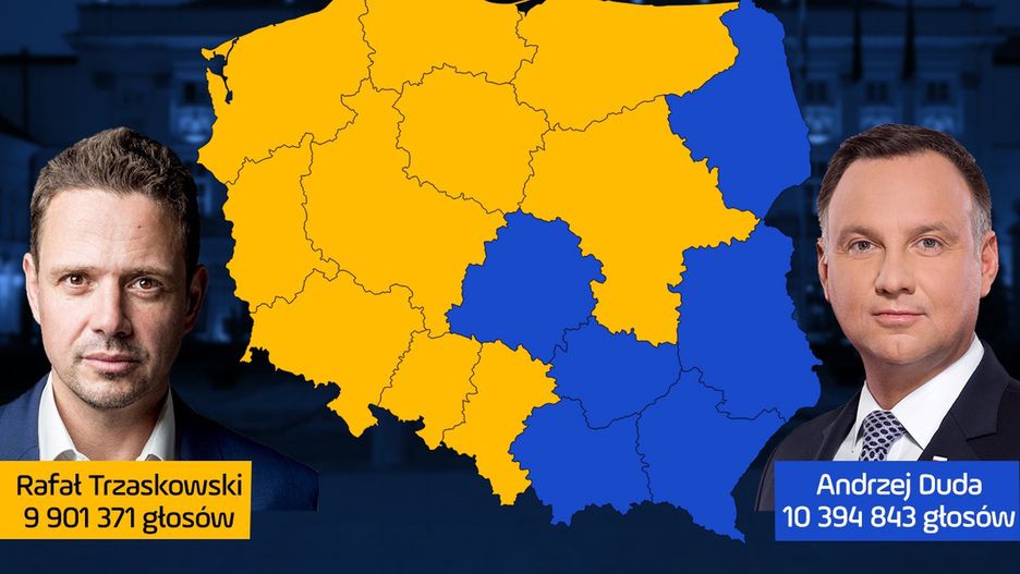 Wyniki wyborów 2020. Tak głosowały województwa 