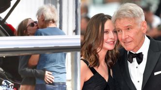83-letni Harrison Ford migdali się z młodszą o 22 lata żoną na lotnisku. Słodziaki? (FOTO)