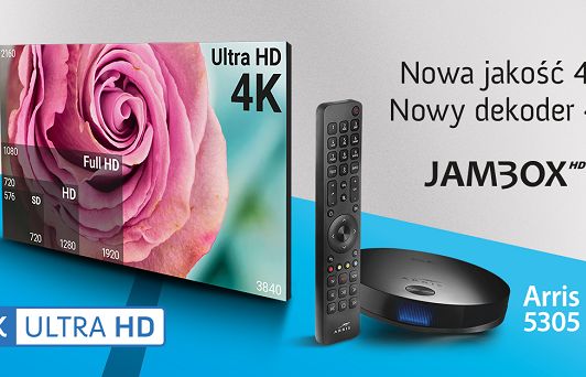 Jambox z nowym dekoderem Arris 5305 4K i trzema kanałami 4K, w tym Eleven Sports i FunBox