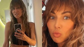 Odmieniona Paulla wdzięczy się przed lustrem w czarnym BIKINI