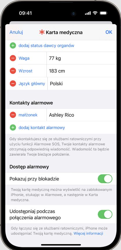 Karta medyczna w iPhonie może być niezwykle przydatna