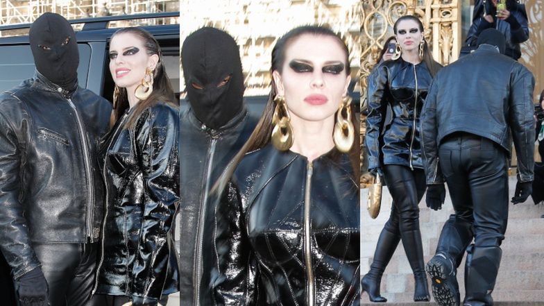 Skąpani w czerni Kanye West i Julia Fox nawiedzają pokaz Schiaparelli w Paryżu (ZDJĘCIA)