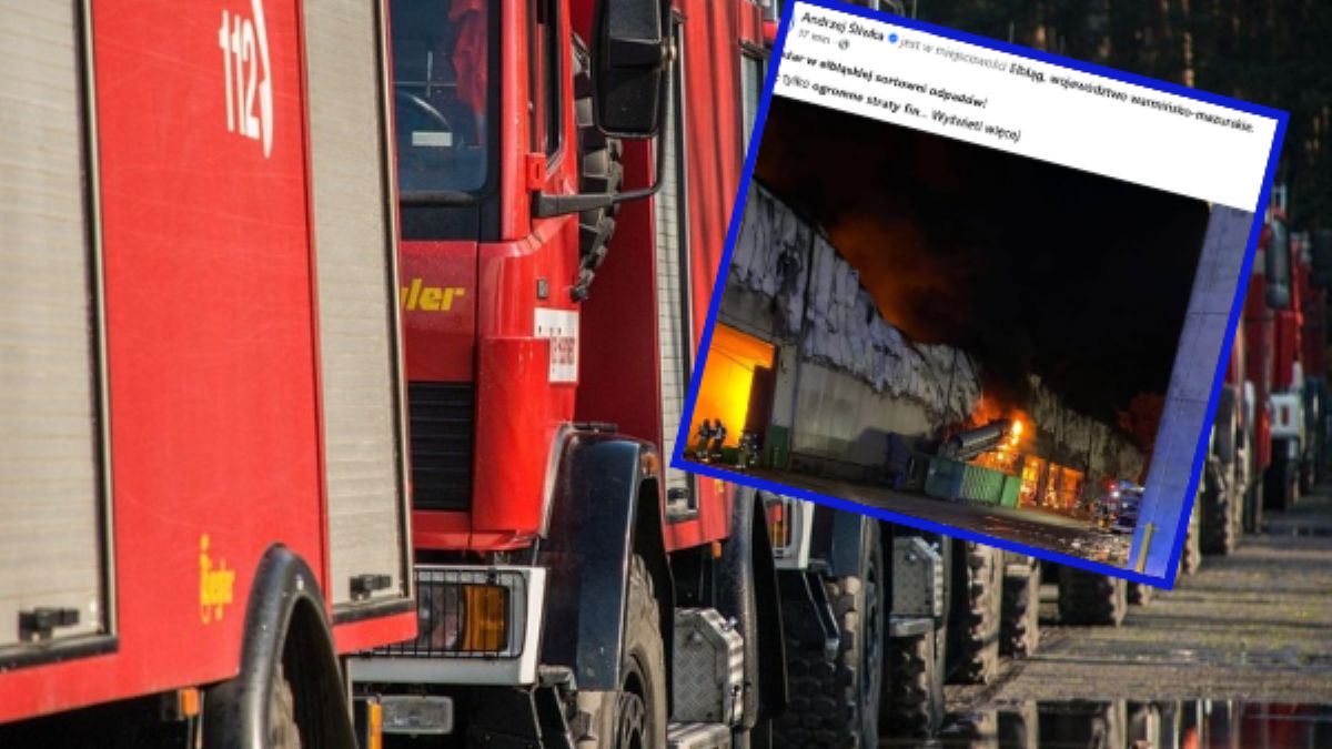 Pożar w Elblągu. Podano komunikat dotyczący jakości powietrza