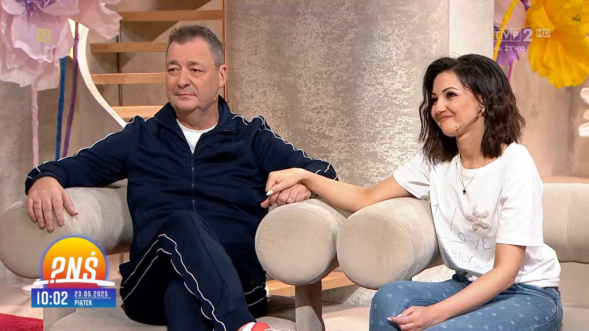 Jacek Rozenek z żoną w programie "Pytanie na Śniadanie"