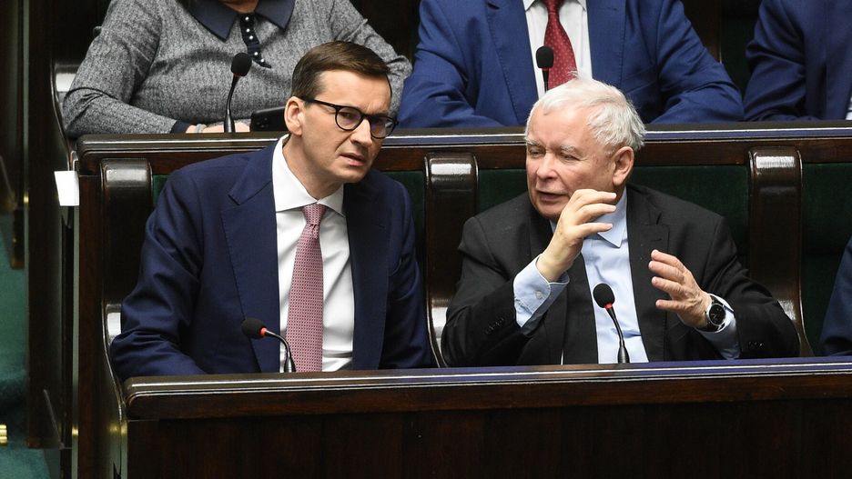 53. posiedzenie Sejmu IX kadencji28.04.2022 Warszawa 53. posiedzenie Sejmu IX kadencji   fot. Zbyszek Kaczmarek/REPORTERn/z: Mateusz Morawiecki, Jaroslaw Kaczynski Zbyszek Kaczmarek/REPORTER
