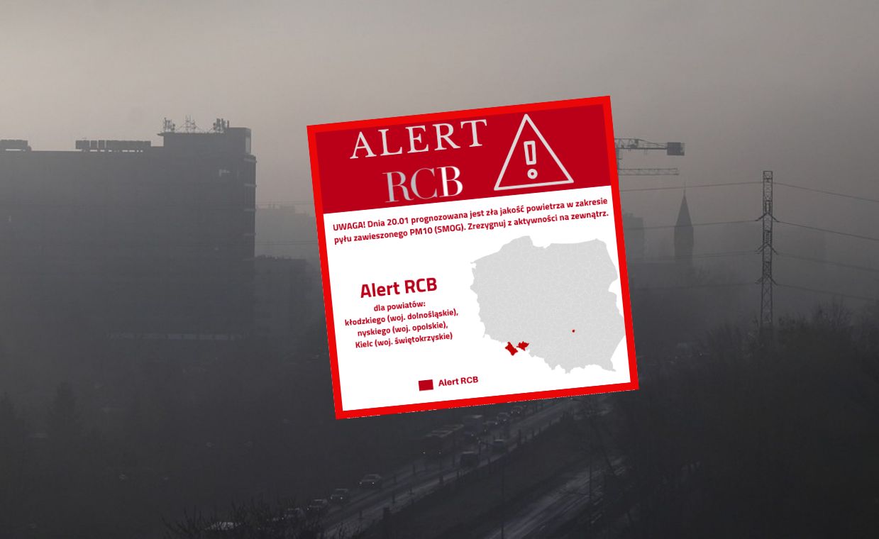 Uruchomiono alert RCB. Pilna wiadomość dla mieszkańców dwóch województw