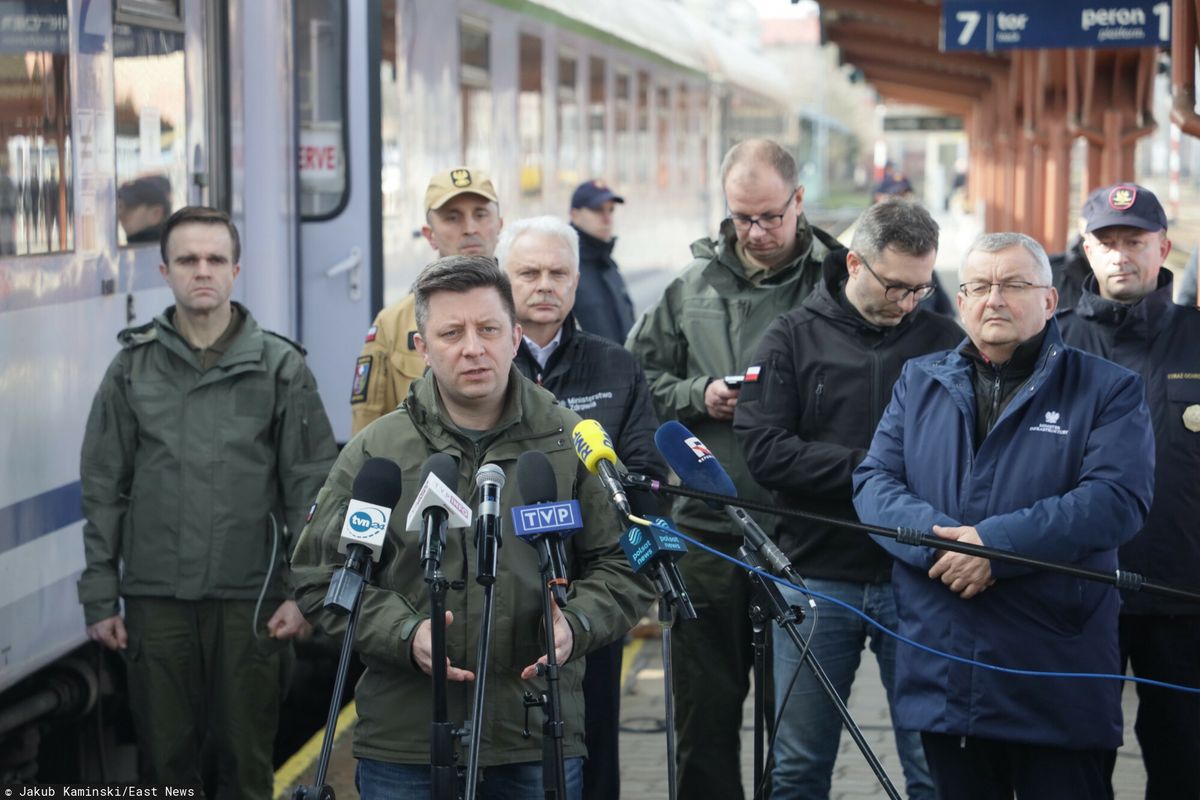 Michał Dworczyk w czasie konferencji w Przemyślu 