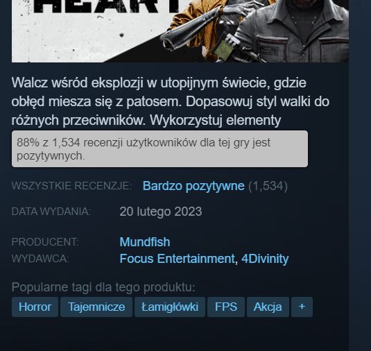 Screen ze strony "Atomic Heart" na Steamie