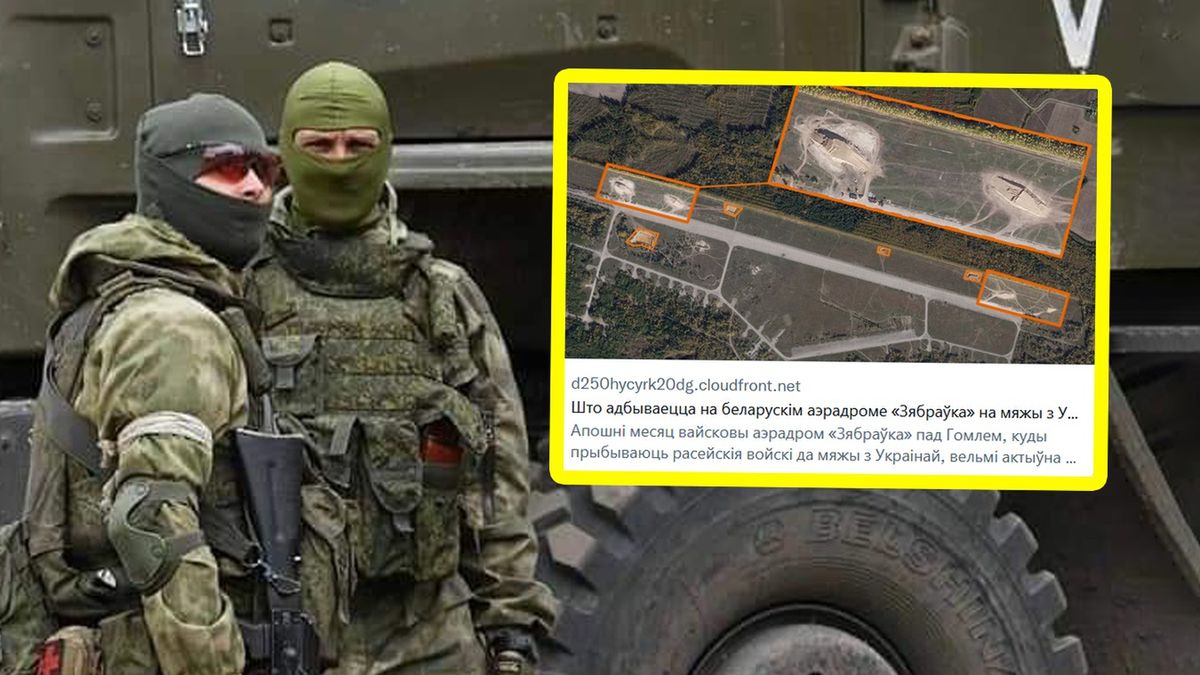 Rosjanie gromadzą ludzi i sprzęt na białoruskim lotnisku przy granicy z Ukrainą