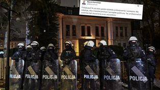 Szef MSWiA o proteście pod TK. Jednoznaczna ocena akcji policji