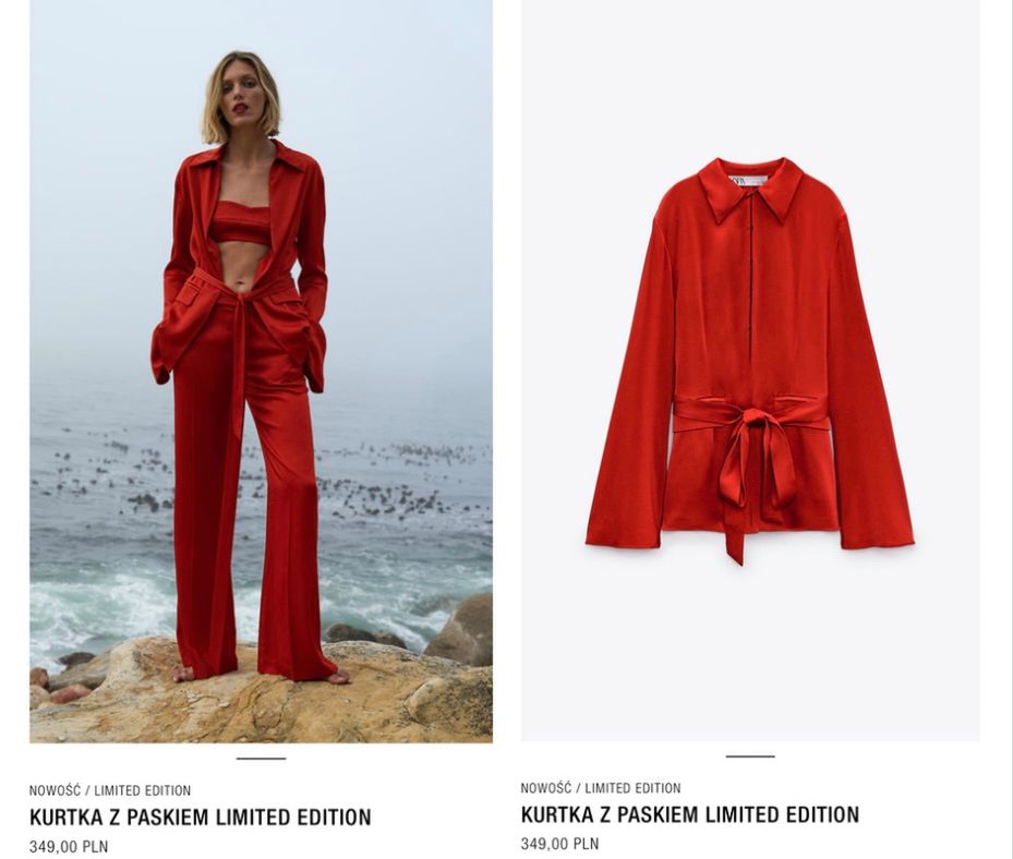 Anja Rubik | fot. zrzut ekranu ZARA