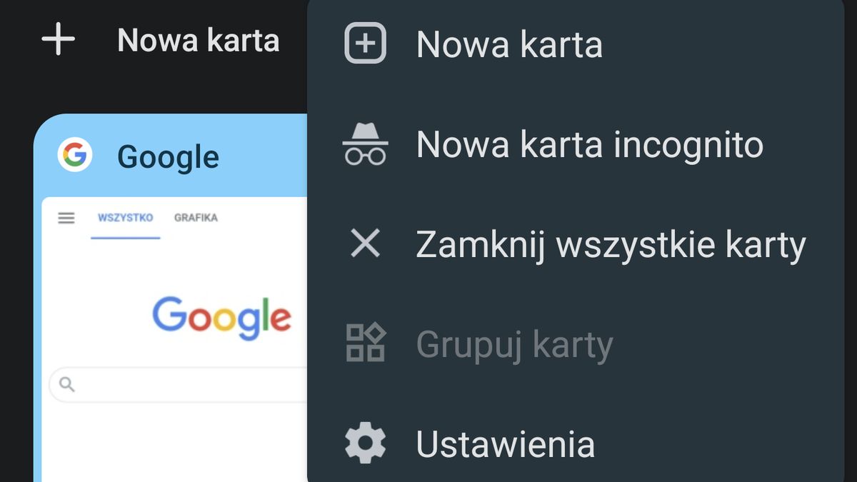 Google Chrome na Androidzie