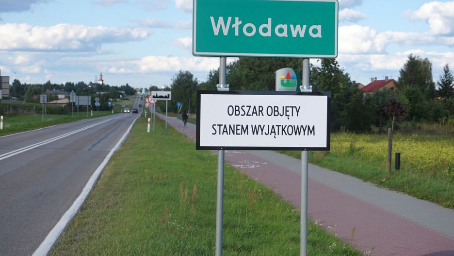 Włodawa. Obszar objęty stanem wyjątkowym 