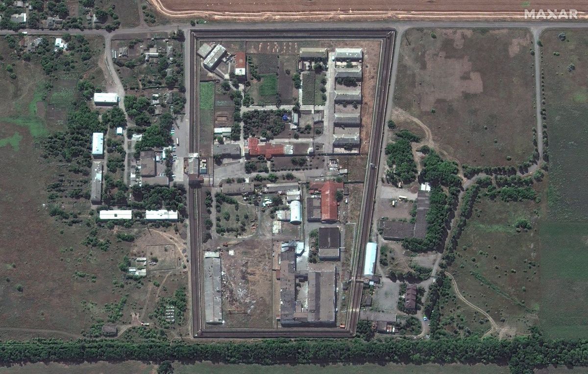 Zdjęcia satelitarne obozu filtracyjnego w Ołeniwce