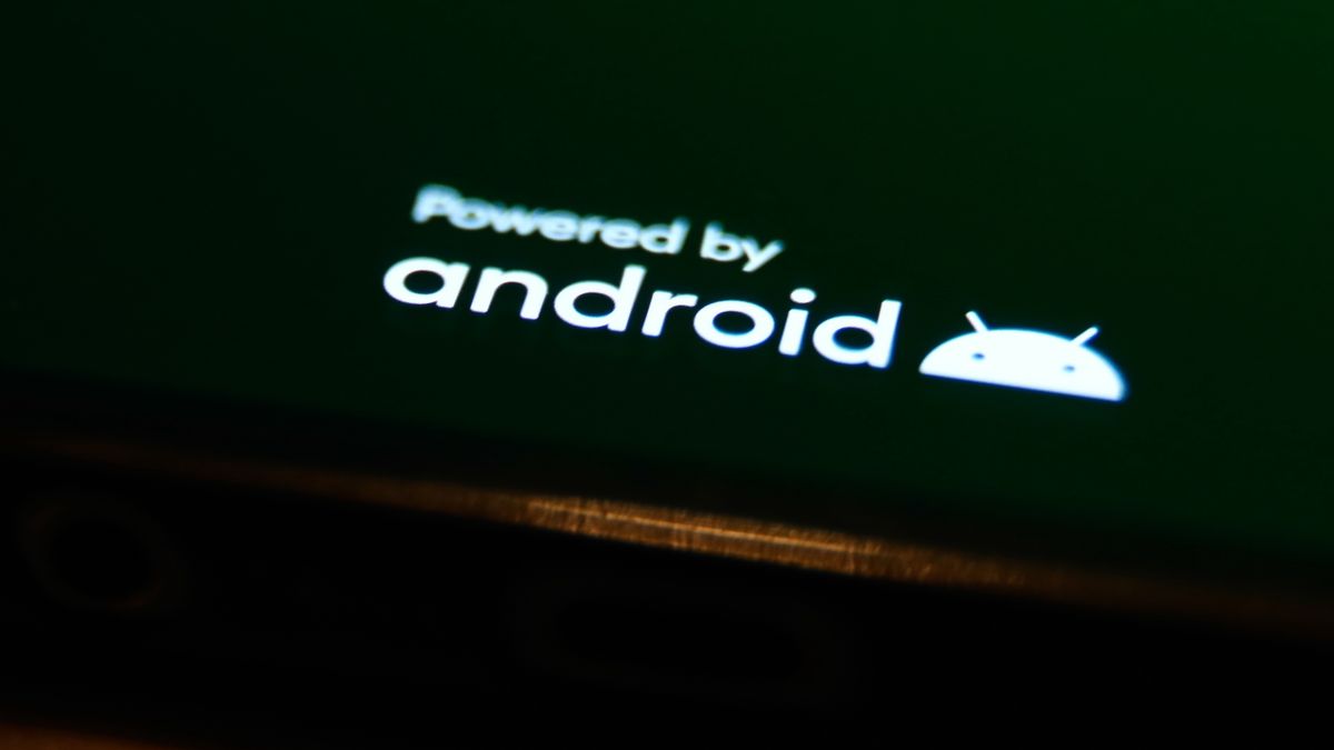 Android logo displayed on a phone screen is seen in this illustration photo taken in Krakow, Poland on September 30, 2021. (Photo by Jakub Porzycki/NurPhoto via Getty Images)
