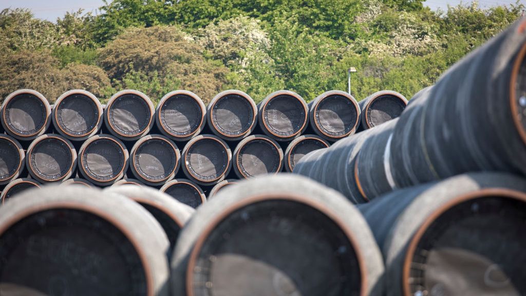 Na zdjęciu widoczne rury gazociągu Nord Stream 2