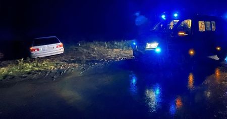 BMW w polu. Krewka 32-latka wyskoczyła z „łapami” do policjantów. Gryzła i szarpała się jednym z nich