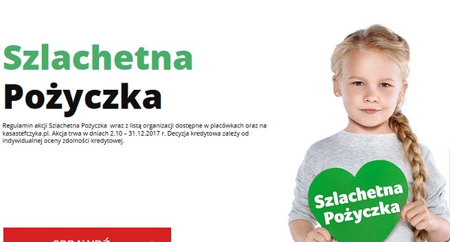 Organizatorzy Szlachetnej Paczki mają wątpliwości co do promocji „Szlachetna Pożyczka” Kasy Stefczyka