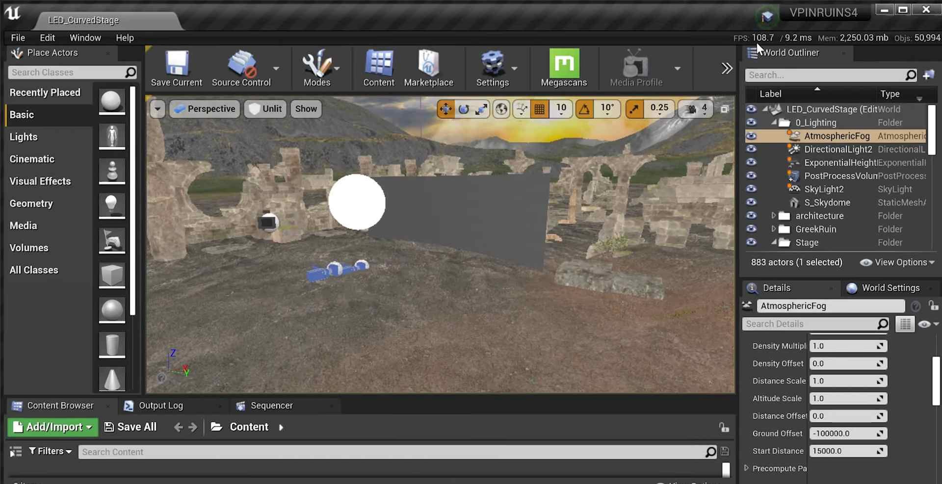 Interfejs wirtualnego środowiska w Unreal Engine