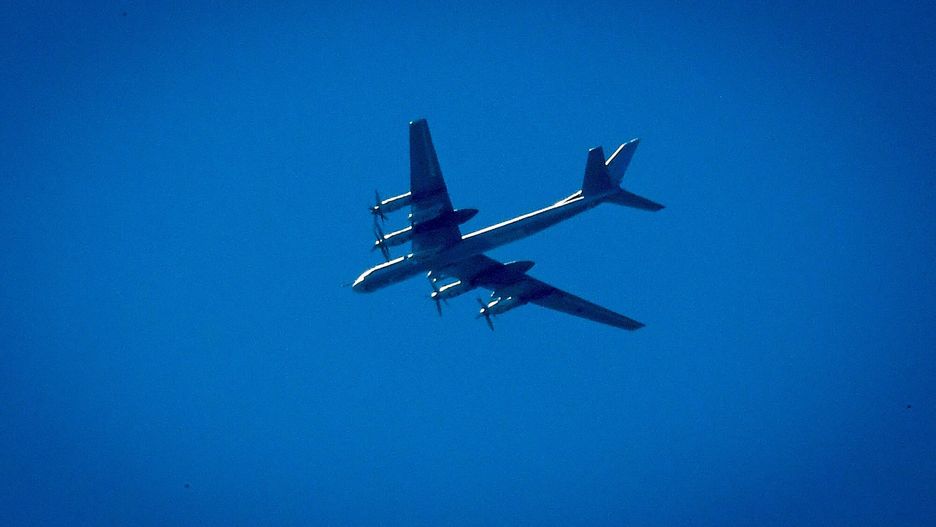 Temporary
A Russian Tupolev Tu-95 turboprop-powered strategic bomber flies over the Moscow region after taking part in a WWII military parade rehearsal in Alabino military training ground outside Moscow on June 15, 2020. (Photo by Yuri KADOBNOV / AFP)
YURI KADOBNOV