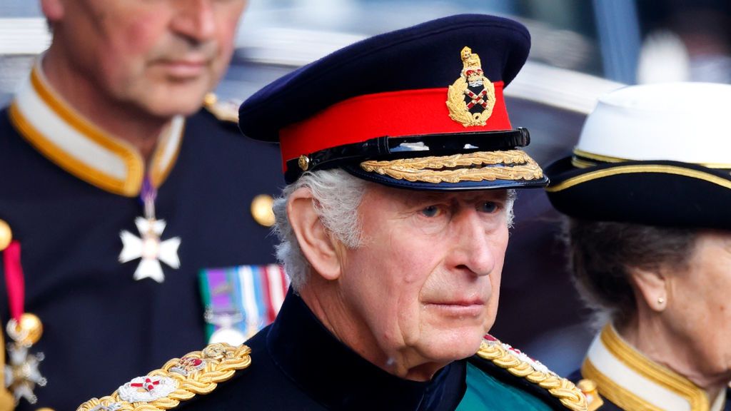 Na zdjęciu król Karol III w uniformie