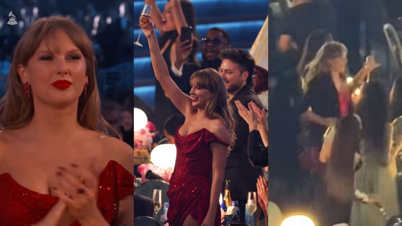 Grammy 2025. Taylor Swift nie otrzymała ŻADNEJ statuetki, ale bawiła się najlepiej ze wszystkich. W ruch poszedł kieliszek i butelka