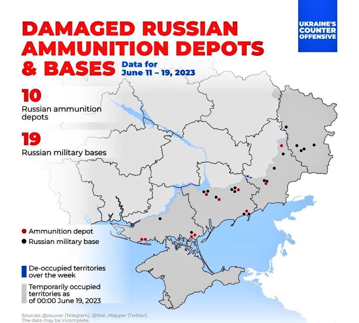 Mapa działań wojennych w Ukrainie