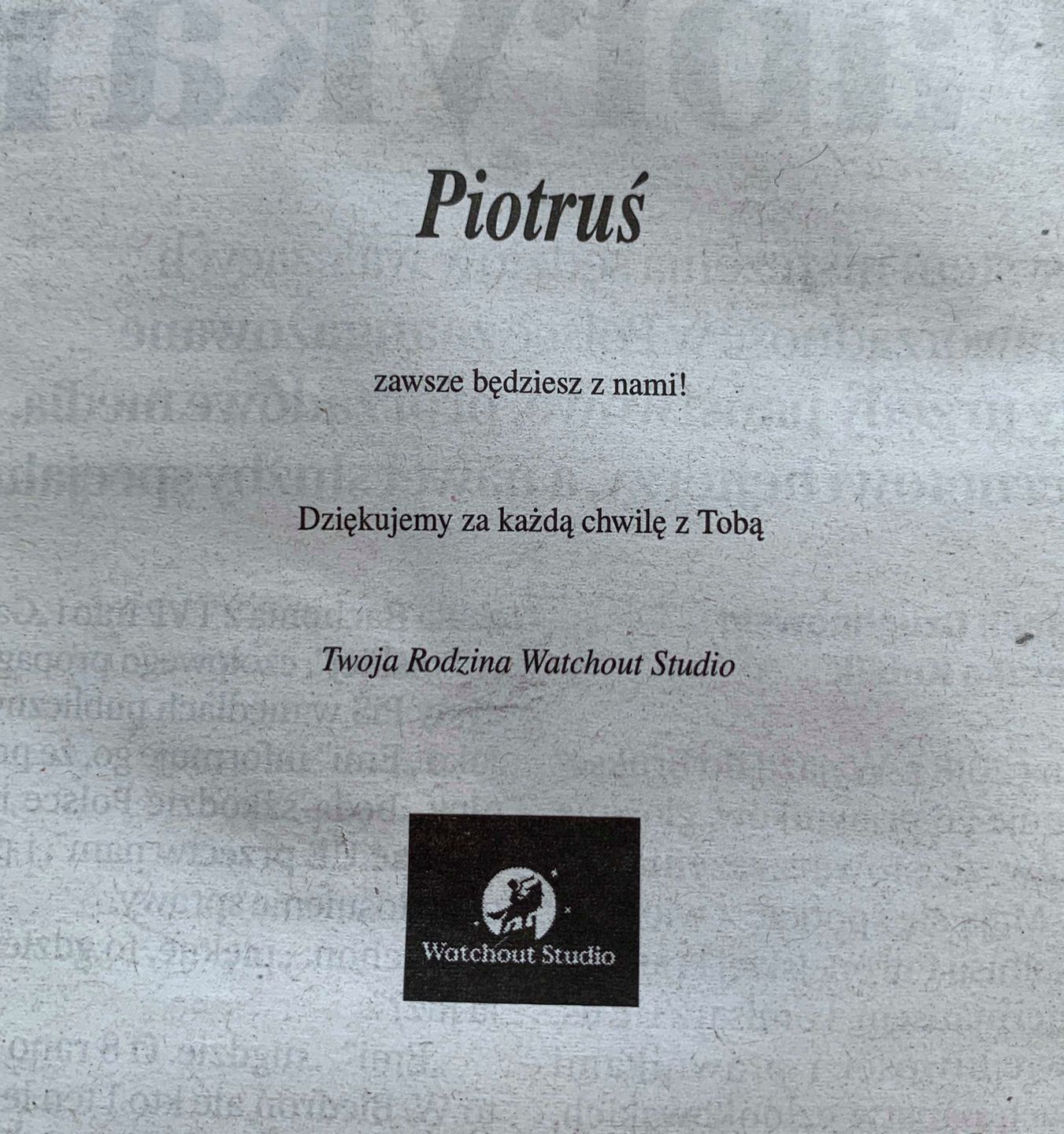 Pracownicy Watchout Studio pożegnali Piotra Woźniaka-Staraka