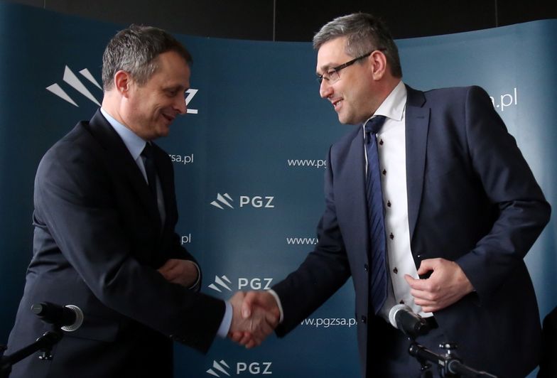 Zdzisław Gawlik i Wojciech Dąbrowski podczas podpisania dzisiejszej umowy</br>