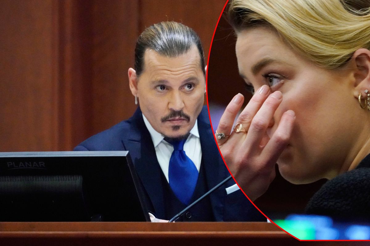 Johnny Depp i Amber Heard podczas ósmego dnia procesu, który aktor wytoczył byłej żonie, oskarżając ją o zniesławienie 