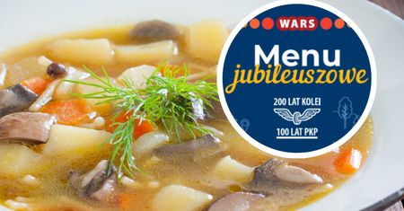 Kultowa zupa z lat 60. wraca do pociągów. WARS ujawnia jubileuszowe menu