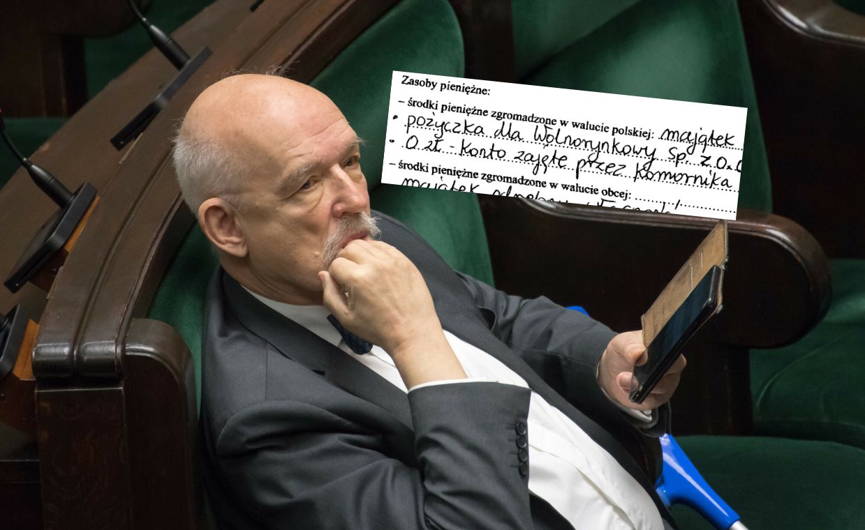 "0 zł, konto zajęte". Janusz Korwin-Mikke ma problemy