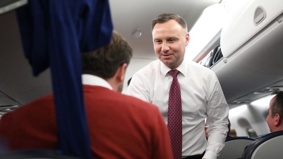 Andrzej Duda i pytania ws. lotu z Zielonej Góry