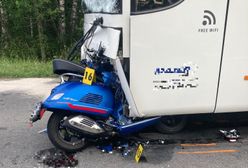 Słowacja. Skuter wbił się w polski autokar. Policja publikuje zdjęcia