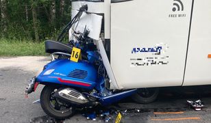 Słowacja. Skuter wbił się w polski autokar. Policja publikuje zdjęcia