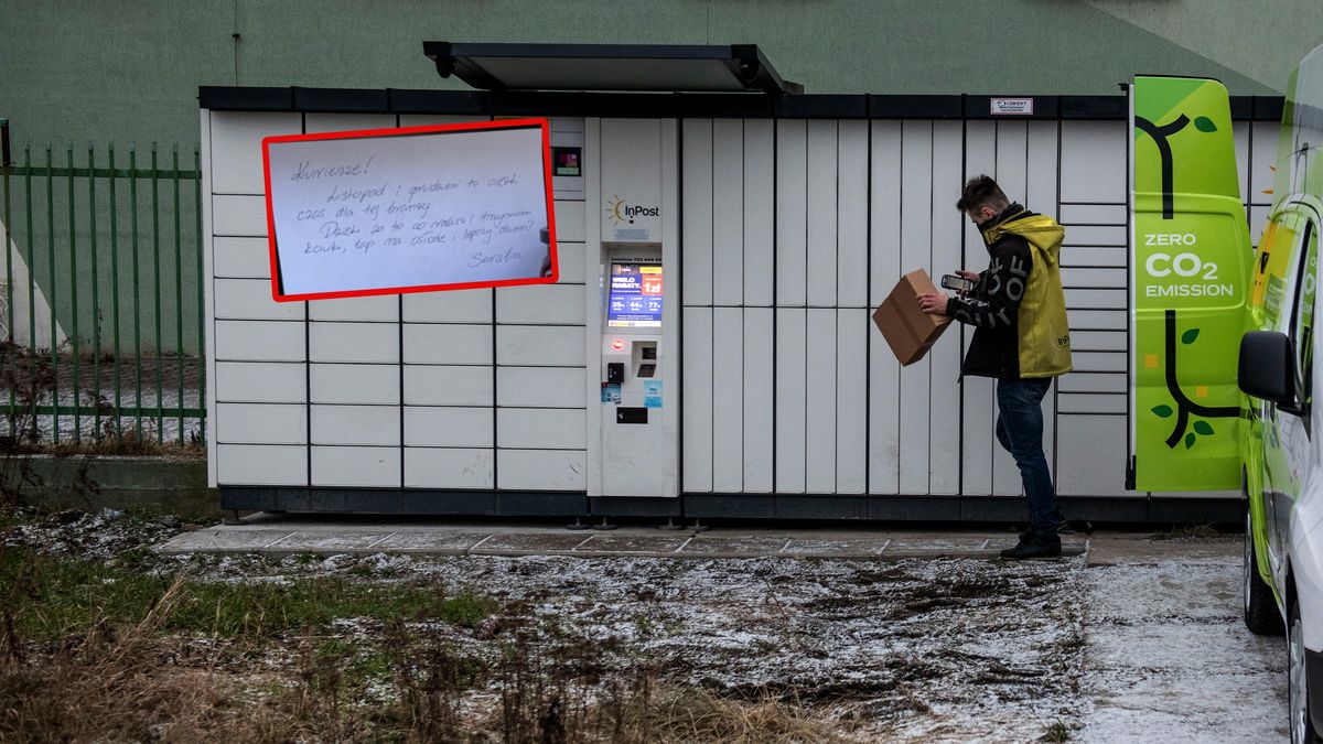 Pokazał, co zostawił kurierowi.