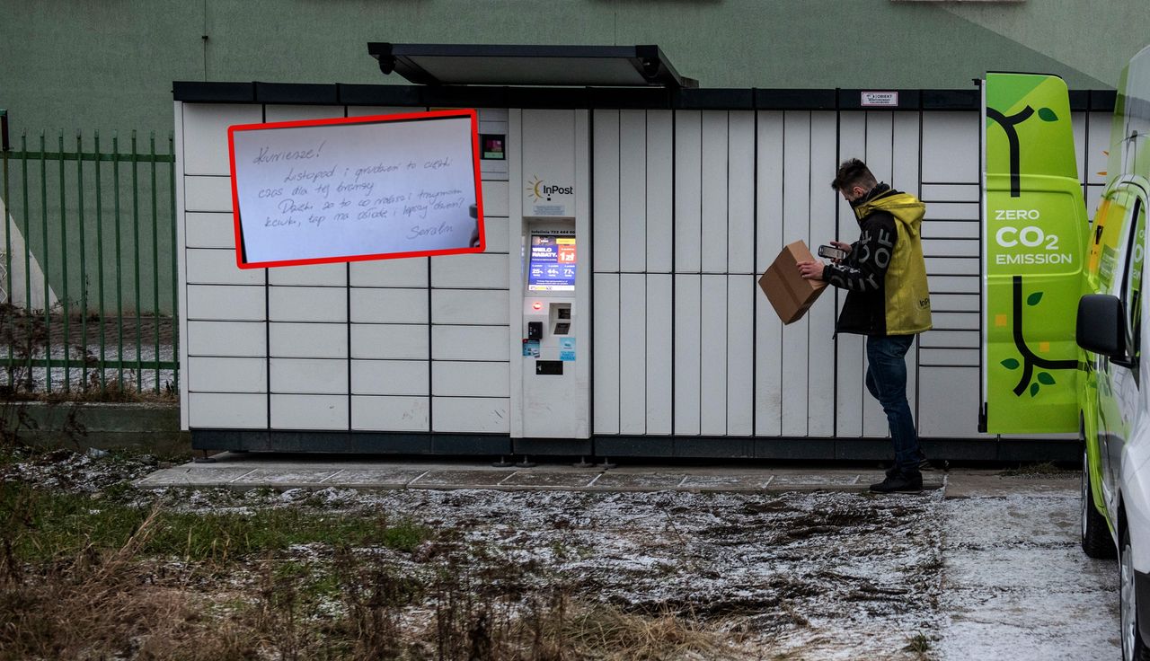 Taki liścik w paczkomacie Inpost. Poruszenie w sieci