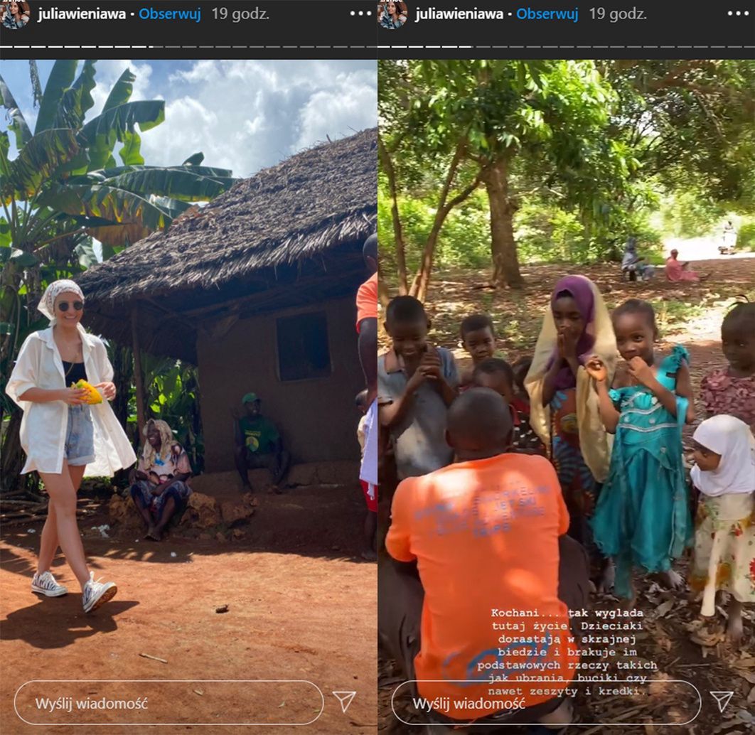 Julia Wieniawa w afrykańskiej wiosce
