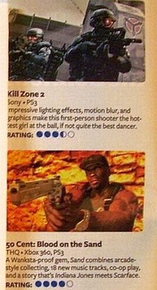 Maxim daje czadu - 50 Cent lepszy od KillZone 2