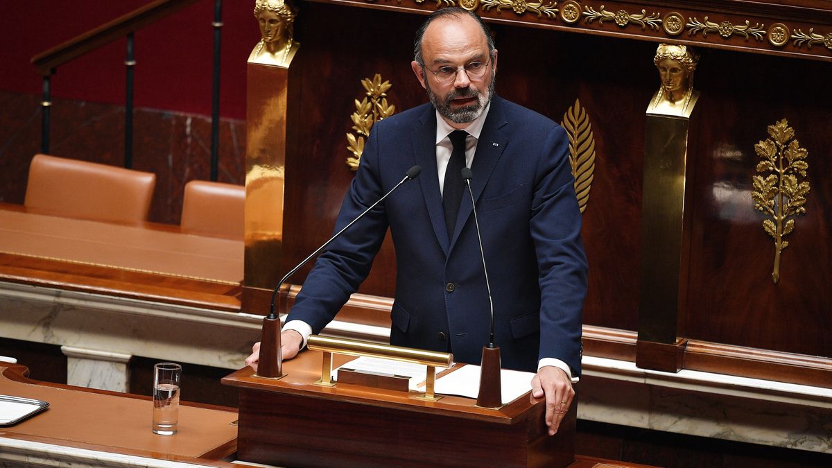 Édouard Philippe w czasie wtorkowego wystąpienia