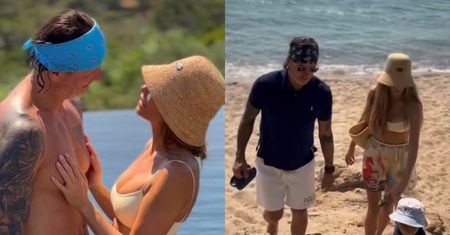 Małgorzata Rozenek chwali się formą w bikini, wtulając się w Radosława Majdana (FOTO)
