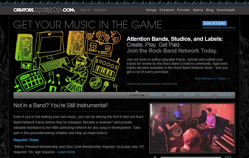 Ruszyła beta Rock Band Network
