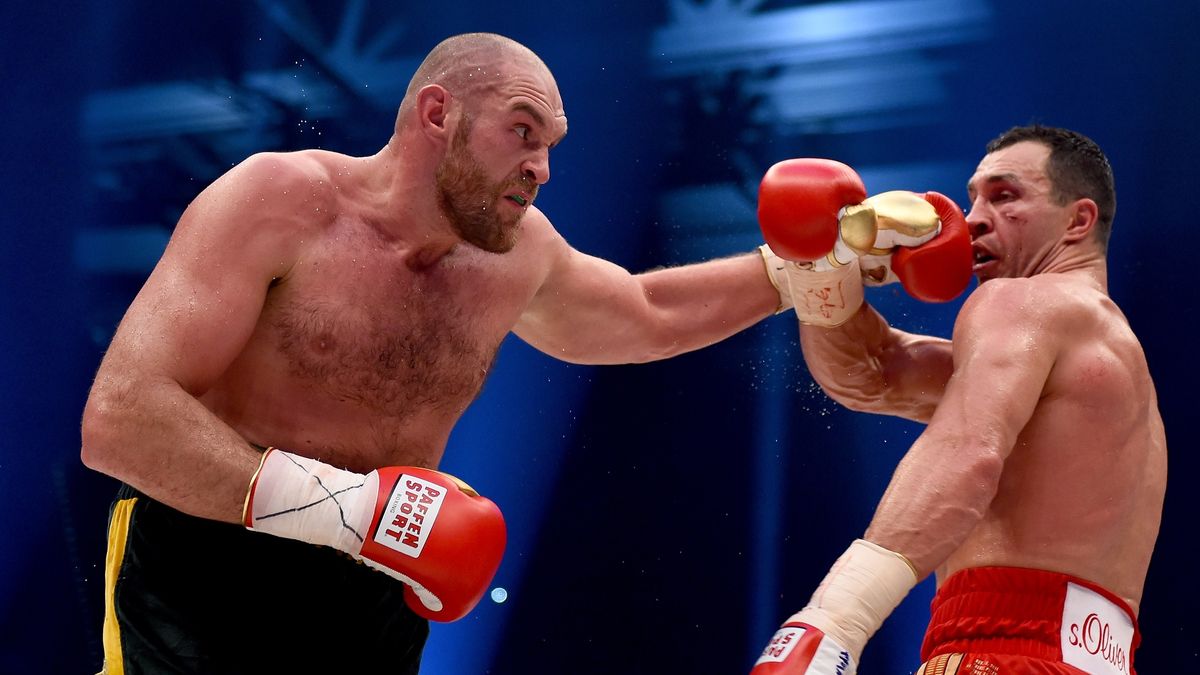 Getty Images / Lars Baron/Bongarts / Na zdjęciu: Tyson Fury (z lewej) i Władimir Kliczko