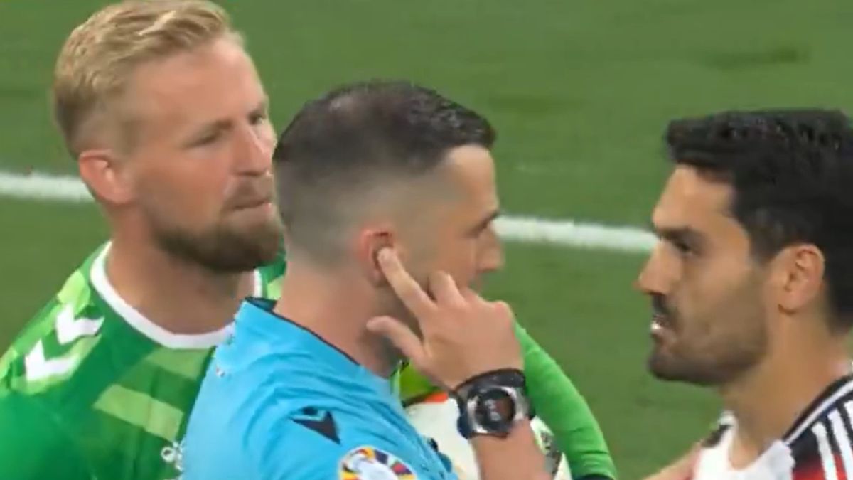 Twitter / Screen / TVP Sport / Na zdjęciu: Niemcy nie cieszyli się długo strzelonym golem przeciwko Danii