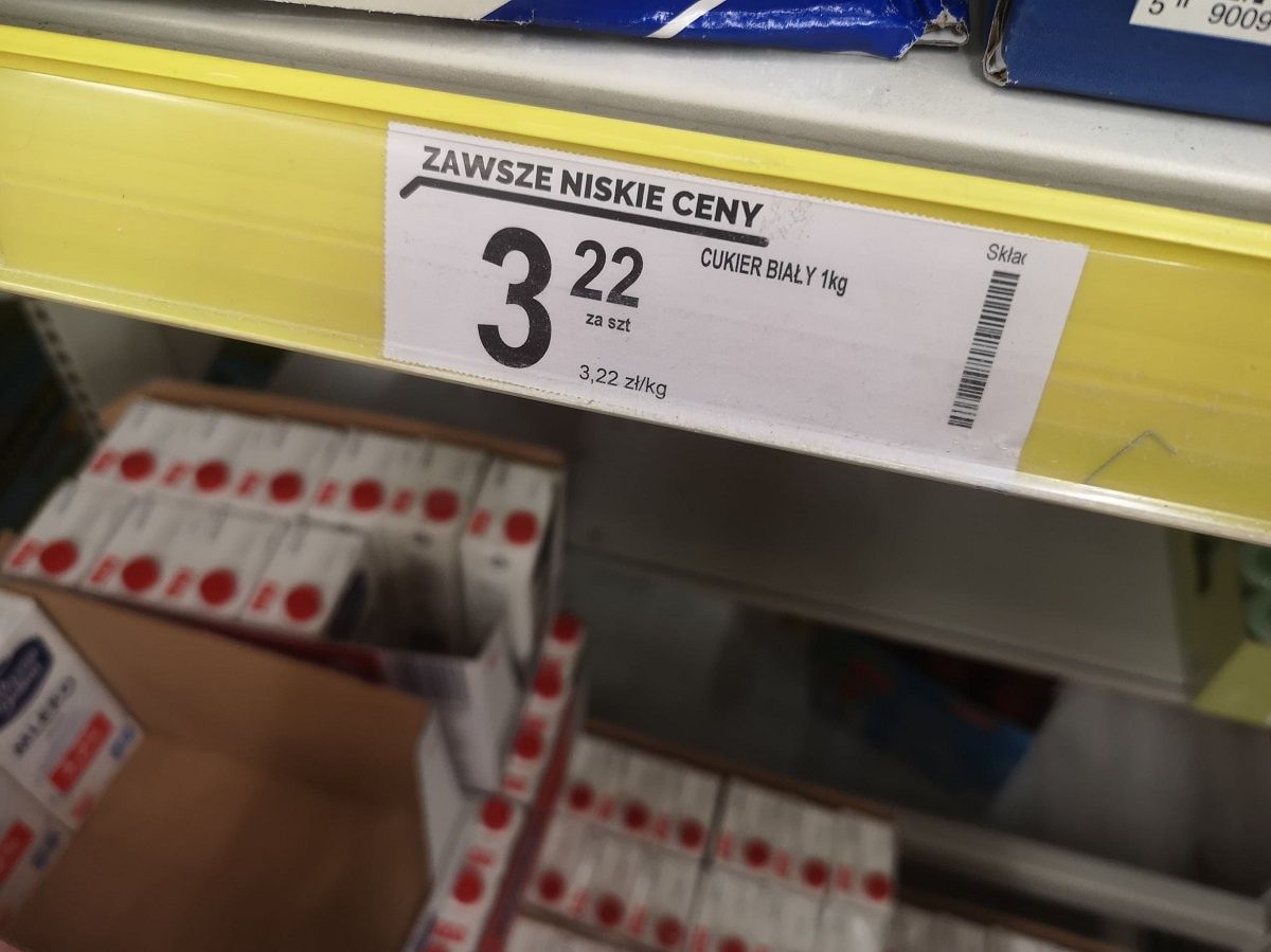 Mleko w miejscu cukru w Biedronce