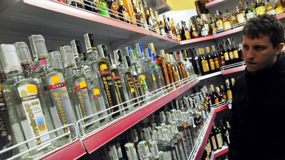 Sklep z alkoholem we Lwowie
