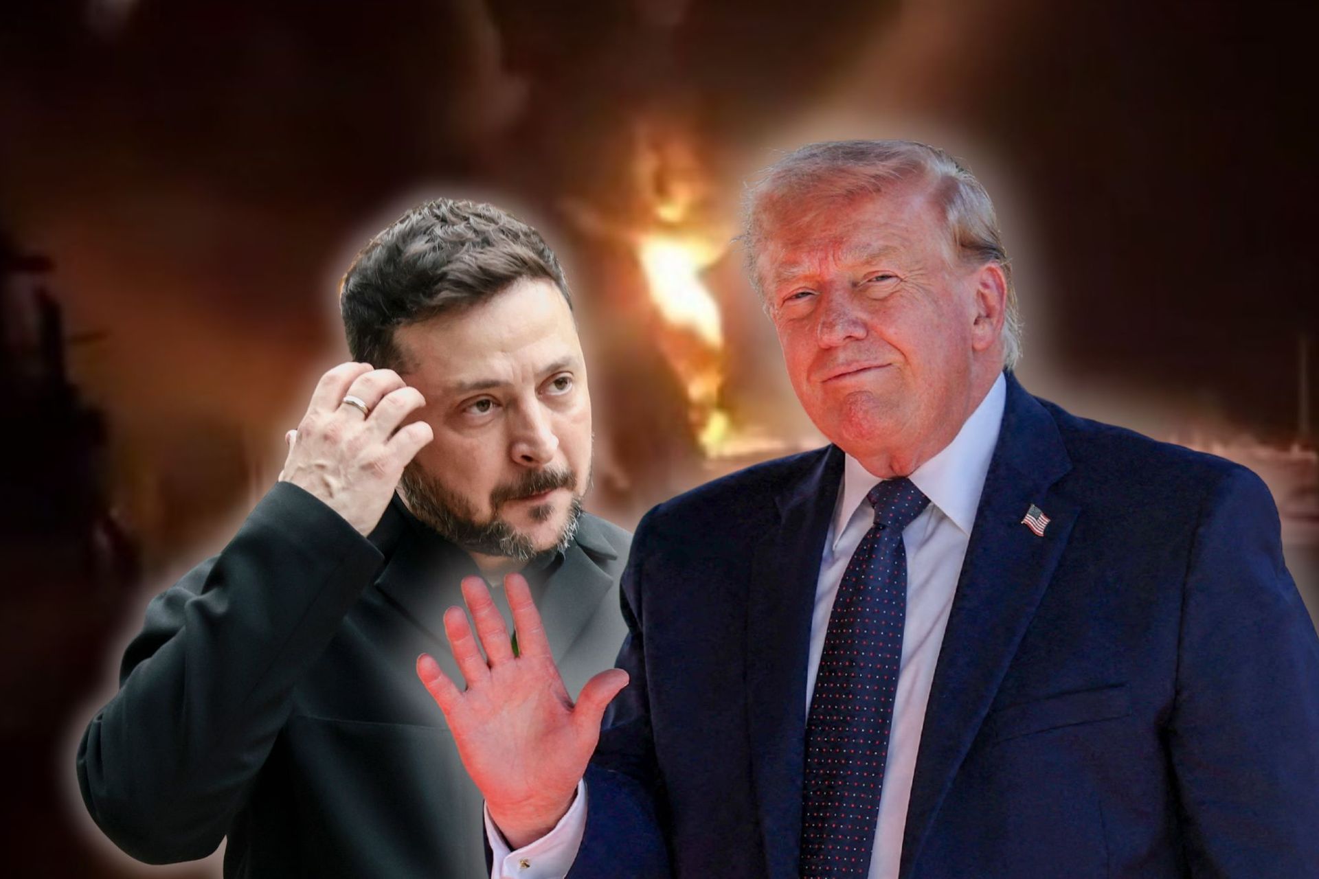 Działo się w nocy. Słup dymu nad Kerczem, Trump o opłacie za "ochronę"