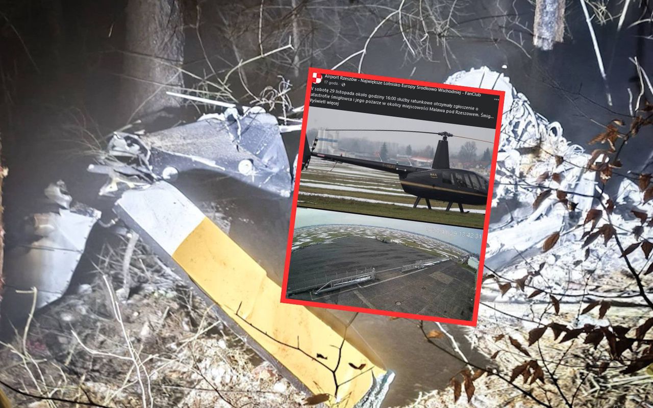 Ostatnie zdjęcie śmigłowca. Wkrótce potem doszło do katastrofy
